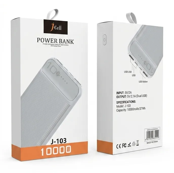 J Cell Portable 10K Mah Power Bank