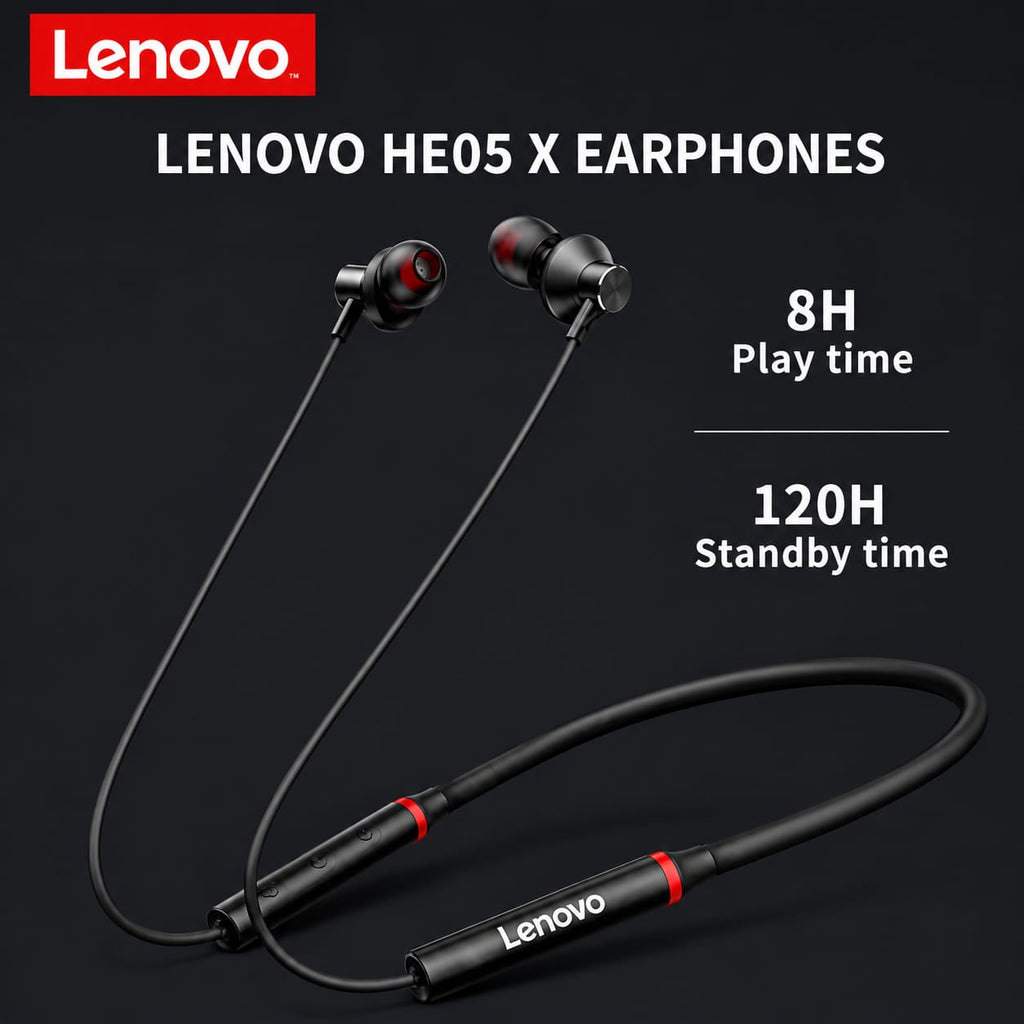 Lenovo HE05X Neckband Wireless Earphones
